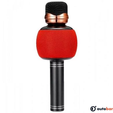 Бездротовий мікрофон караоке блютуз WSTER WS-2911 Bluetooth динамік. Колір: червоний