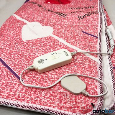 Електропростирадло електричне простирадло з підігрівом Electric Blanket 170х150см серця ws57791