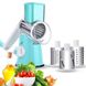 Овочерізка мультислайсер Tabletop Drum Grater Kitchen Master Терка для овочів та фруктів 3 насадки. Колір: блакитний