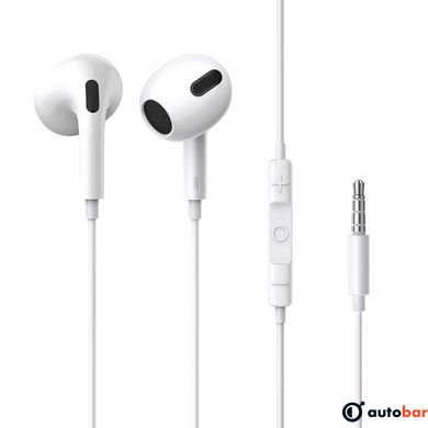 Навушники Baseus Encok 3.5mm lateral in-ear Wired Earphone H17 White