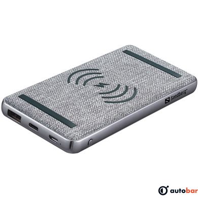 Зовнішній акумулятор Sandberg PD 20W 10000 mAh, Wireless QI 15W, USB, 2xType-C OUT 420-61_VW