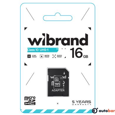 microSDHC (UHS-1) Wibrand 16Gb class 10 (adapter SD)