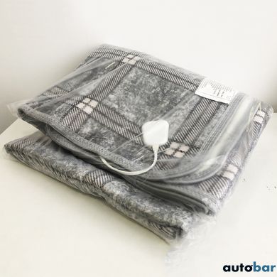 Простирадло електричне з сумкою Electric Blanket 150х120см (картата, Сіра)