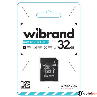 microSDHC (UHS-1 U3) Wibrand 32Gb class 10 (adapter SD)