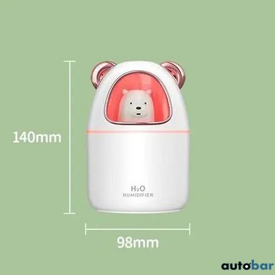 Зволожувач повітря Bear Humidifier H2O USB ведмежа на 300мл. Колір: білий