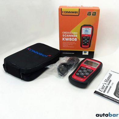 Професійний сканер для авто Konnwei KW808 OBD II/EOBD, Сканер для діагностики, Тестер діагностика ws55876-1