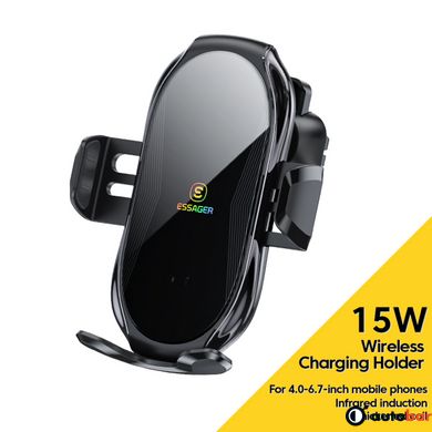 Тримач для мобільного Essager Premium Electric Phone Wireless Charger Bracket black (EZJCFK-ZP01)