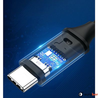 Кабель Ugreen USB 2.0 Type-C M-M, 2 м, (18W) Чорний, Round Cable Nickel Plating Aluminum Shell US261 (50152)