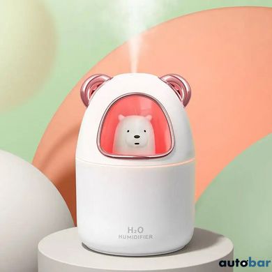 Зволожувач повітря Bear Humidifier H2O USB ведмежа на 300мл. Колір: білий