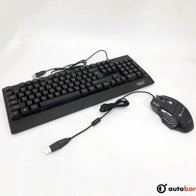 Клавіатура+мишка UKC з LED підсвічуванням від USB M-710, клавіатура ігрова з підсвічуванням та мишкою