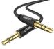 Аудіо кабель UGREEN AV112 3.5mm Male to 3.5mm Male Cable Gold Plated Metal Case with Braid 1m (Black)(UGR-50361)