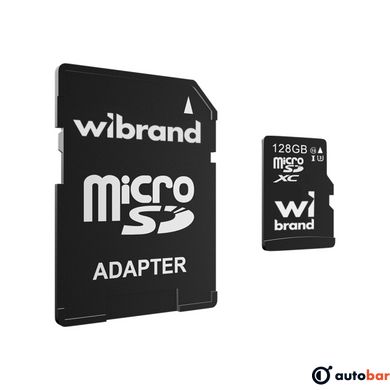 microSDXC (UHS-1 U3) Wibrand 128Gb class 10 (adapter SD)