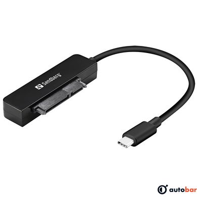 Перехідник USB 3.1 Type-С Gen.2 --> SATA III (F), чорний Sandberg 136-37