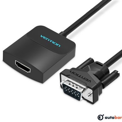 Адаптер Vention VGA to HDMI Converter with Female Micro USB and Audio Port 0.15M Black (ACNBB) ACNBB