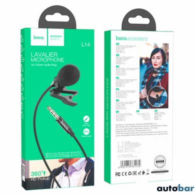 Мікрофон-петличка HOCO L14 3.5 Lavalier microphone Black