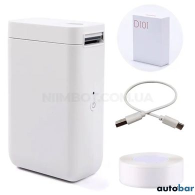 Термопринтер для друку наклейок NIIMBOT D101 White (A1A88628623)