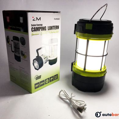 Мультифункціональний кемпінговий ліхтар із функцією Powerbank 910-LED+COB, кемпінговий світильник