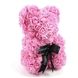 Кращий подарунок: ведмедик з штучних 3D троянд 25 см. Колір: рожевий