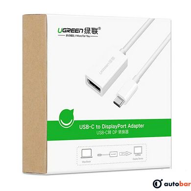 Перехідник USB-C to DisplayPort Adapter MM130 UGREEN Білий 40372