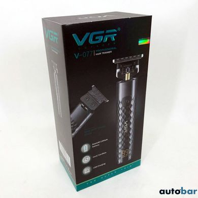 Тример для стрижки волосся, вусів, бороди VGR V-077 з USB зарядкою, корпус метал, триммер бездротовий ws57238