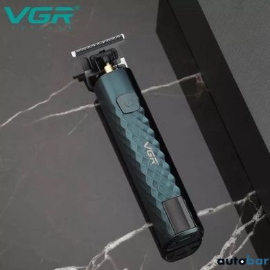 Тример для стрижки волосся, вусів, бороди VGR V-077 з USB зарядкою, корпус метал, триммер бездротовий ws57238