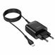 Мережевий зарядний пристрій HOCO C72Q Glorious single port QC3.0 charger set(Micro) Black