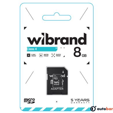 microSDHC Wibrand 8Gb class 4 (adapter SD)