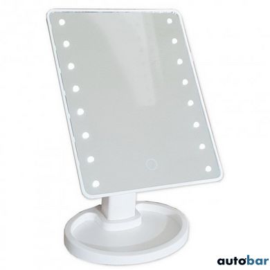 Дзеркало для макіяжу з 16 LED підсвічуванням Mirror White. Колір білий