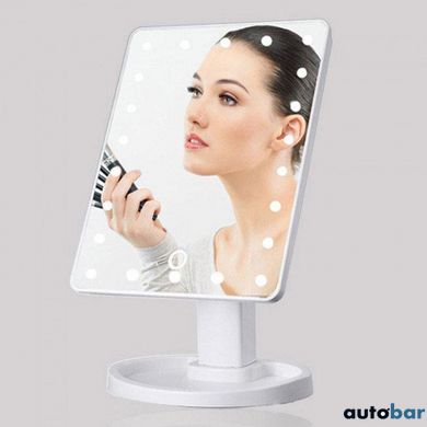 Дзеркало для макіяжу з 16 LED підсвічуванням Mirror White. Колір білий