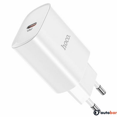 Мережевий зарядний пристрій HOCO N14 Smart Charging single port PD20W charger White 6931474745026