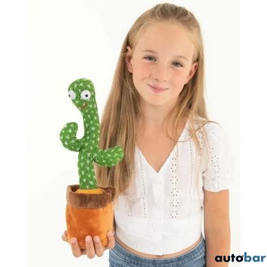 Інтерактивна іграшка Dancing cactus розмовляє танцюючий кактус, м'яка іграшка кактус, Плюшевий кактус ws17295