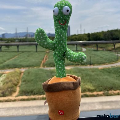 Інтерактивна іграшка Dancing cactus розмовляє танцюючий кактус, м'яка іграшка кактус, Плюшевий кактус ws17295