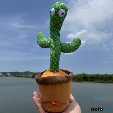 Інтерактивна іграшка Dancing cactus розмовляє танцюючий кактус, м'яка іграшка кактус, Плюшевий кактус ws17295