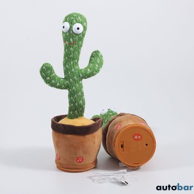 Інтерактивна іграшка Dancing cactus розмовляє танцюючий кактус, м'яка іграшка кактус, Плюшевий кактус ws17295