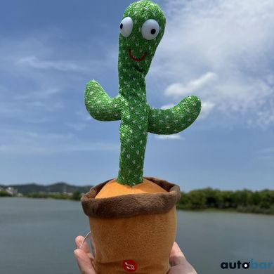 Інтерактивна іграшка Dancing cactus розмовляє танцюючий кактус, м'яка іграшка кактус, Плюшевий кактус ws17295