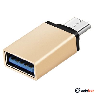 Перехідник USB3.1 Type-C - USB 3.0 AF (OTG) Gold S0955