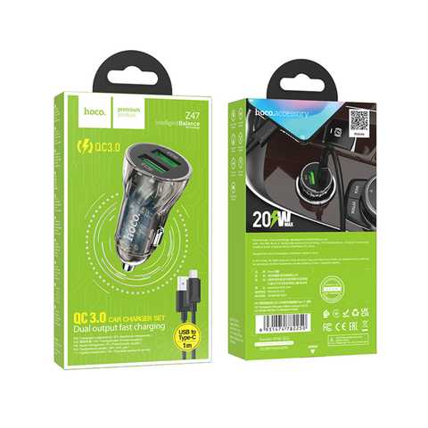 Car charger “Z47 Transparent Discovery Edition QC3.0 set - HOCO