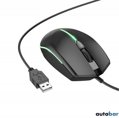 Миша BOROFONE BG10 Soaring game luminous wired mouse Black