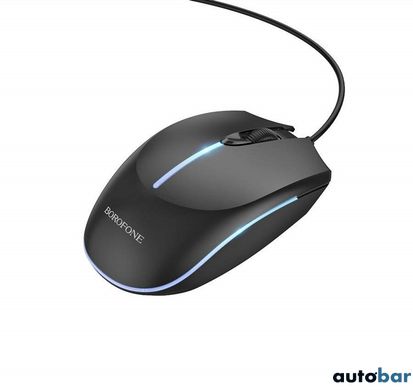 Миша BOROFONE BG10 Soaring game luminous wired mouse Black