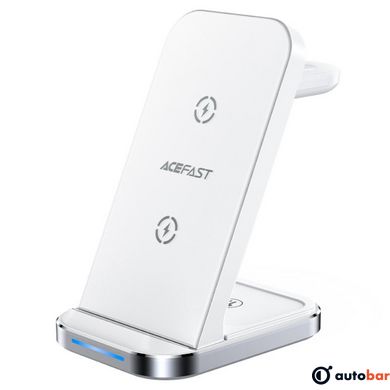Бездротовий зарядний пристрій ACEFAST E15 desktop 3-in-1 wireless charging stand White