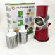 Овочерізка мультислайсер Tabletop Drum Grater Kitchen Master Терка для овочів та фруктів 3 насадки. Колір: червоний