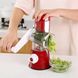 Овочерізка мультислайсер Tabletop Drum Grater Kitchen Master Терка для овочів та фруктів 3 насадки. Колір: червоний