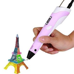 3D ручка Smart 3D Pen 2 c LCD дисплеєм. Колір рожевий