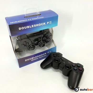 Ігровий бездротовий геймпад Doubleshock PS3/PC акумуляторний джойстик з функцією вібрації