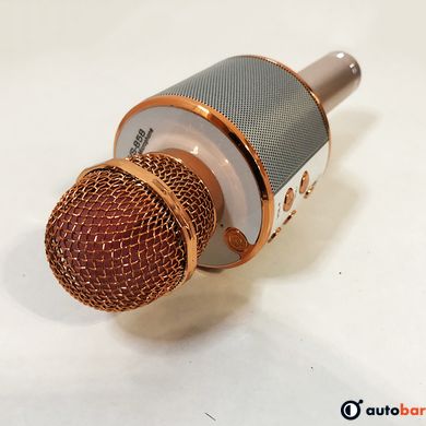 Безпровідний мікрофон для караоке WS-858 WSTER. Колір: рожеве золото