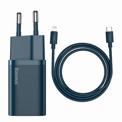 Зарядний пристрій Baseus 1xUSB 25W (USB-C) + Cable Type-C Синій (TZCCSUP-B03)