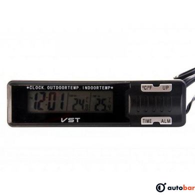Годинник-термометр VST-7065 зовнішній та внутрішній датчик