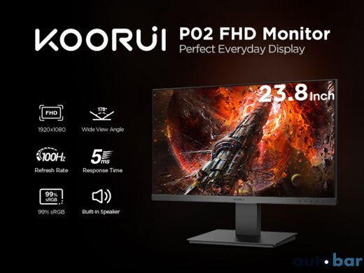 Монітор KOORUI 23.8 Business IPS Black FHD 100HZ (P02)