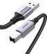 Кабель UGREEN US369 USB-A Male to USB-B 2.0 Printer Cable Alu Case with Braid 1m (Black)(UGR-80801)
