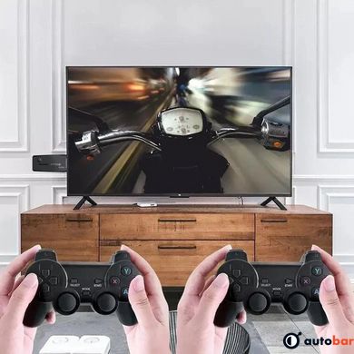 Ігрова консоль приставка для телевізора 4K система Android TV 10 4G Wi-Fi HD з двома джойстиками